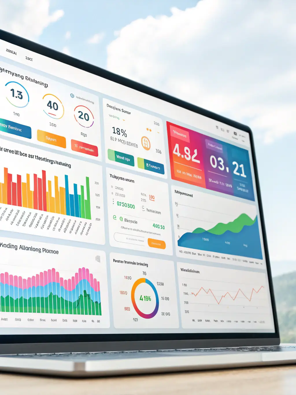 An AI-powered predictive maintenance dashboard highlighting potential equipment failures and recommended maintenance schedules, demonstrating ASH sp. z.o.o.'s AI capabilities.